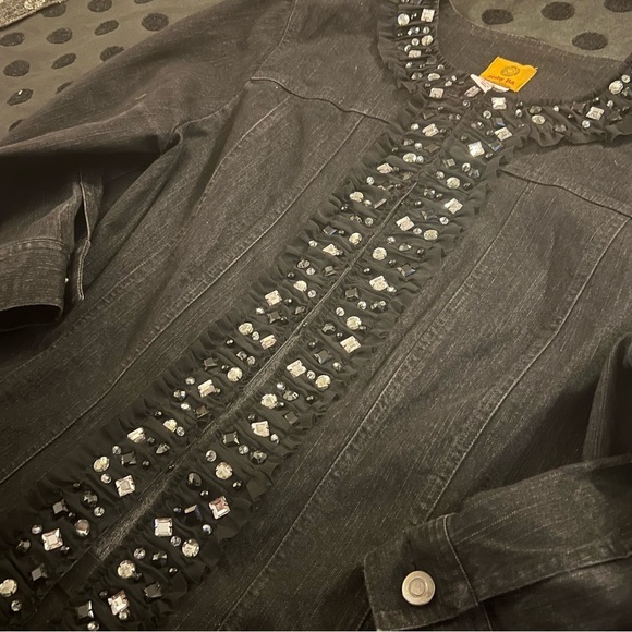 Ruby Rd Black Sparkly Jacket - Picture 2 of 12